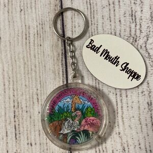 Vintage 90s The Montgomery Zoo Alabama Keychain Keyring AS IS